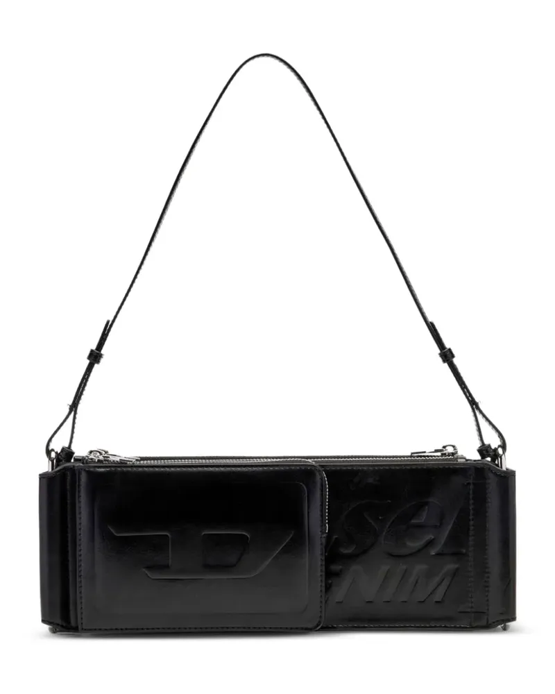Diesel Flag-D Schultertasche - Schwarz Schwarz