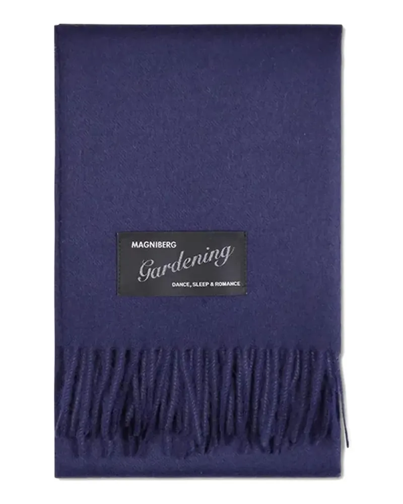 MAGNIBERG fringed scarve - Blau Blau