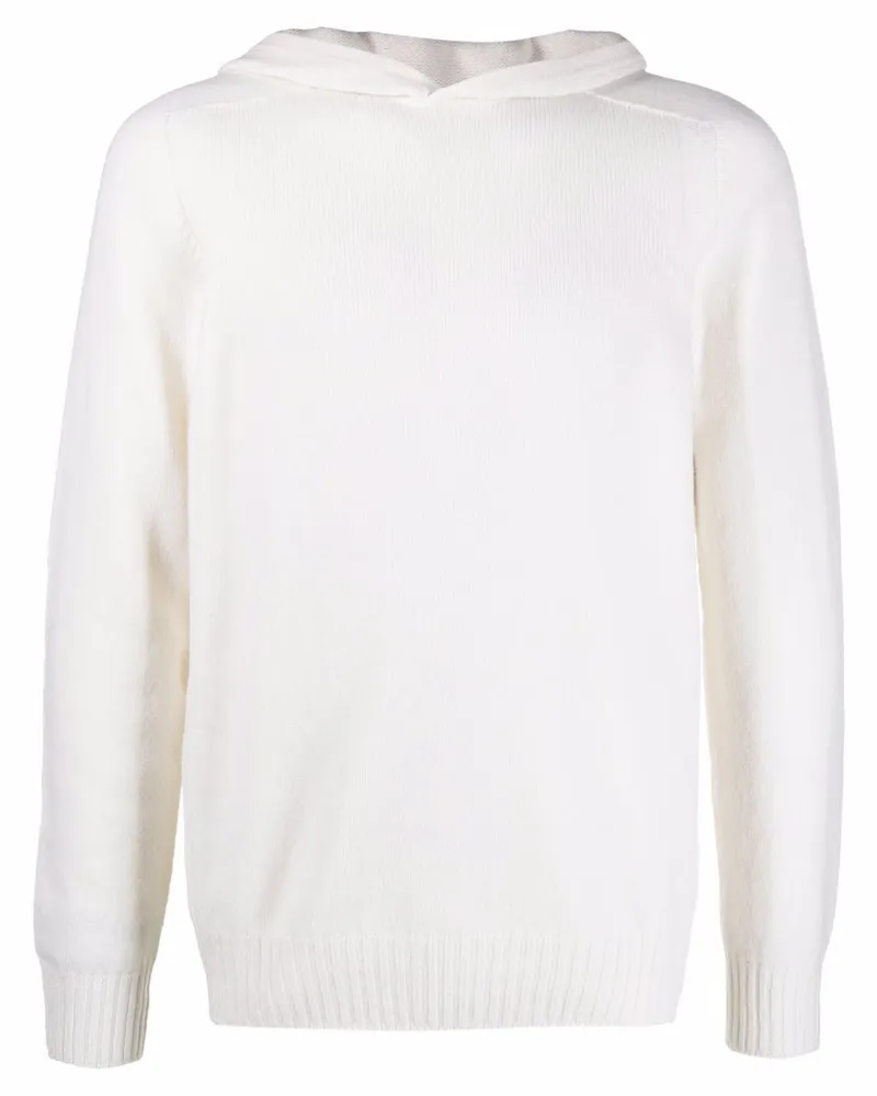 D4.0 Hoodie aus Wolle - Weiß Weiß