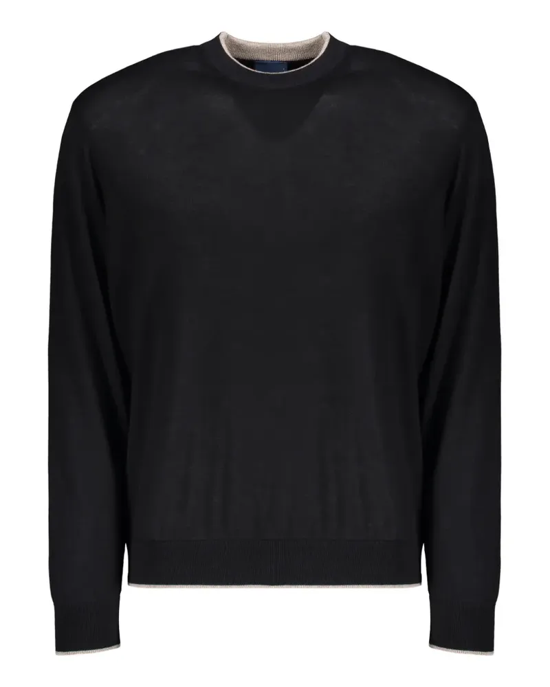 Paul & Shark crew-neck long-sleeve sweater - Schwarz Schwarz