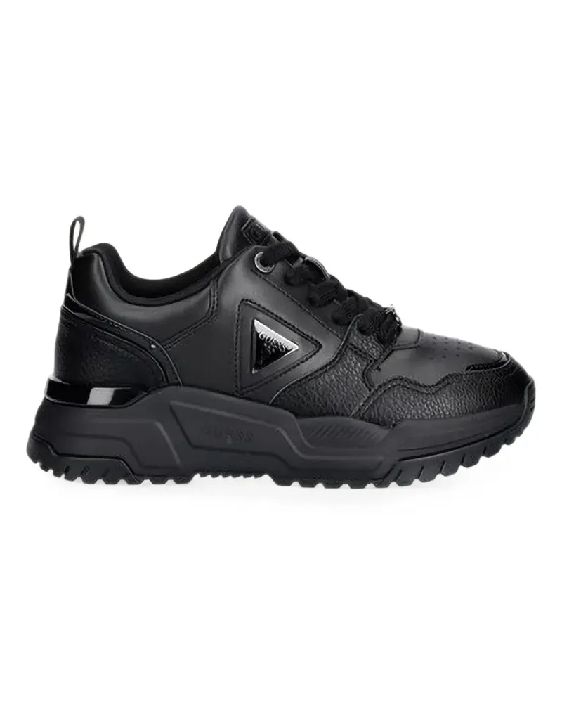 Guess Helada logo-plaque panelled sneakers - Schwarz Schwarz