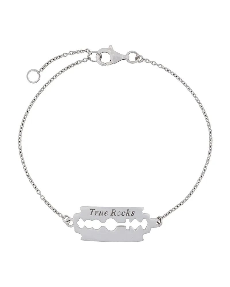 True Rocks Sterlingsilber-Armband mit Rasierklinge - Metallic Metallic