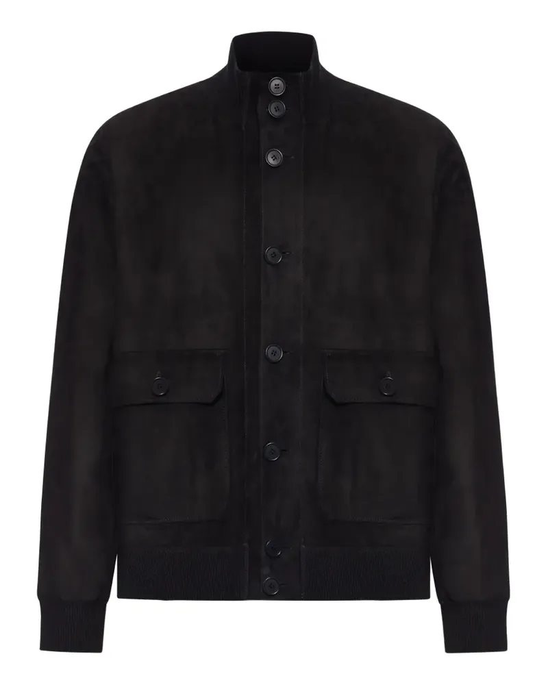 Salvatore Santoro button suede jacket - Schwarz Schwarz