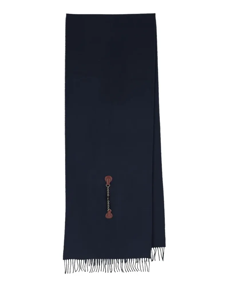 Chloé fringed chain-emebllished scarf - Blau Blau