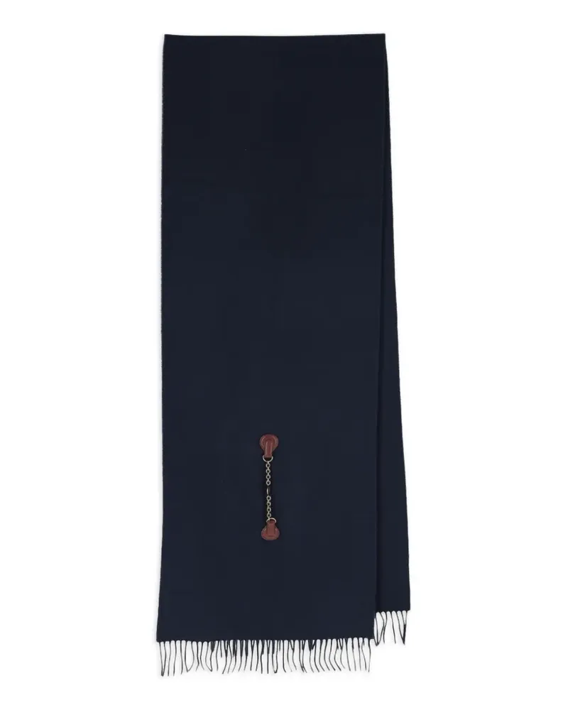 Chloé fringed chain-emebllished scarf - Blau Blau