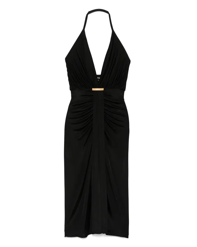 Tom Ford Midikleid mit Neckholder - Schwarz Schwarz