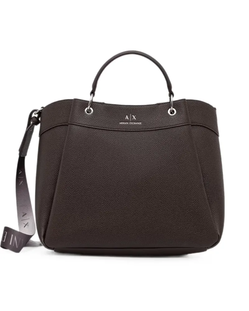 Armani Exchange Handtasche mit Logo - Braun Braun