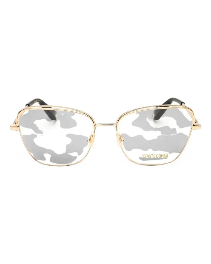 Roberto Cavalli geometric-frame glasses - Gold Gold