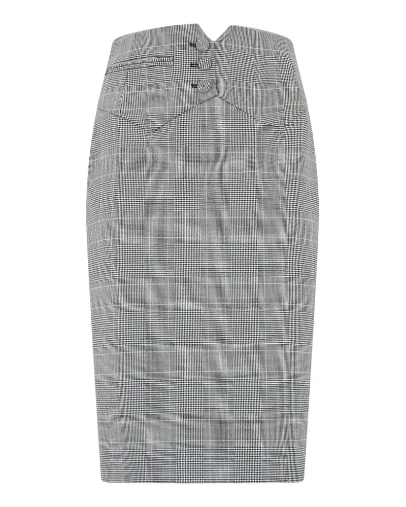 Moschino Prince of Wales check pencil skirt - Grau Grau