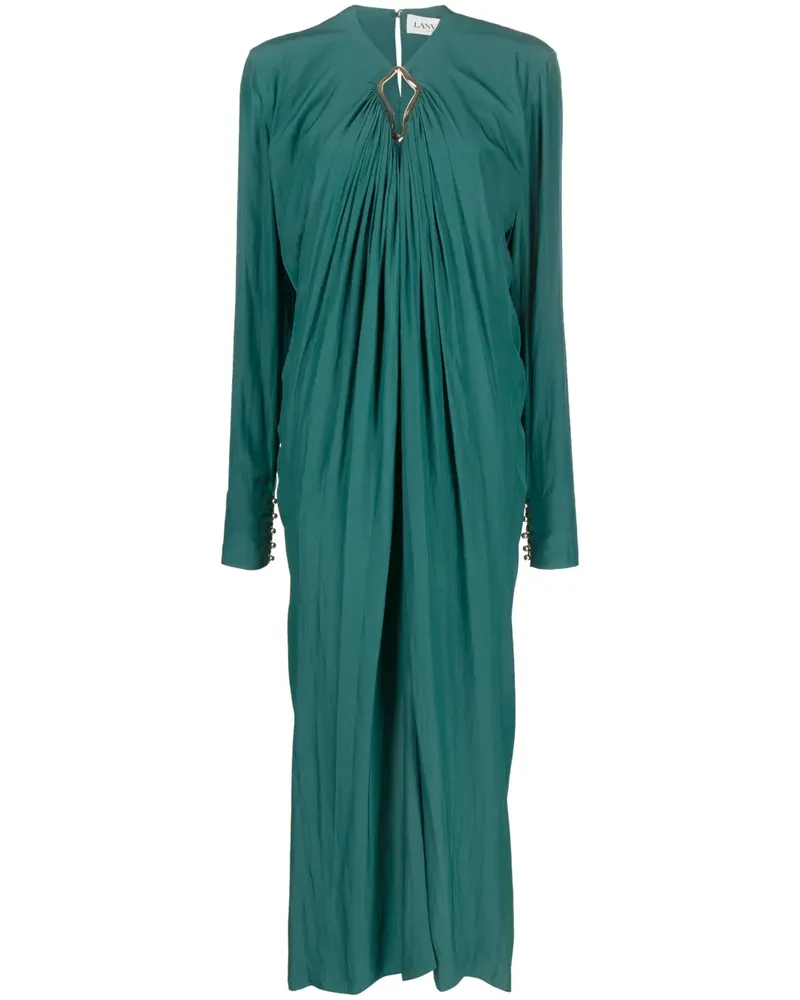 Lanvin Drapiertes Midikleid - Grün Grün