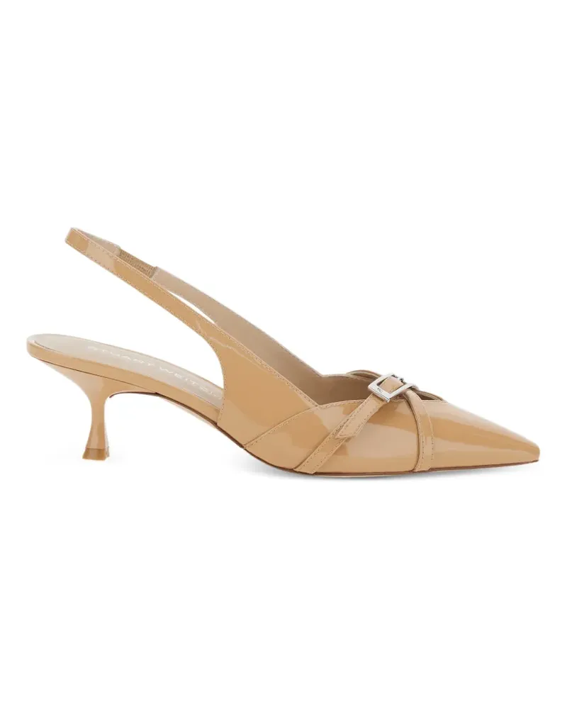 Stuart Weitzman Georgie buckle strap pumps - Nude Nude