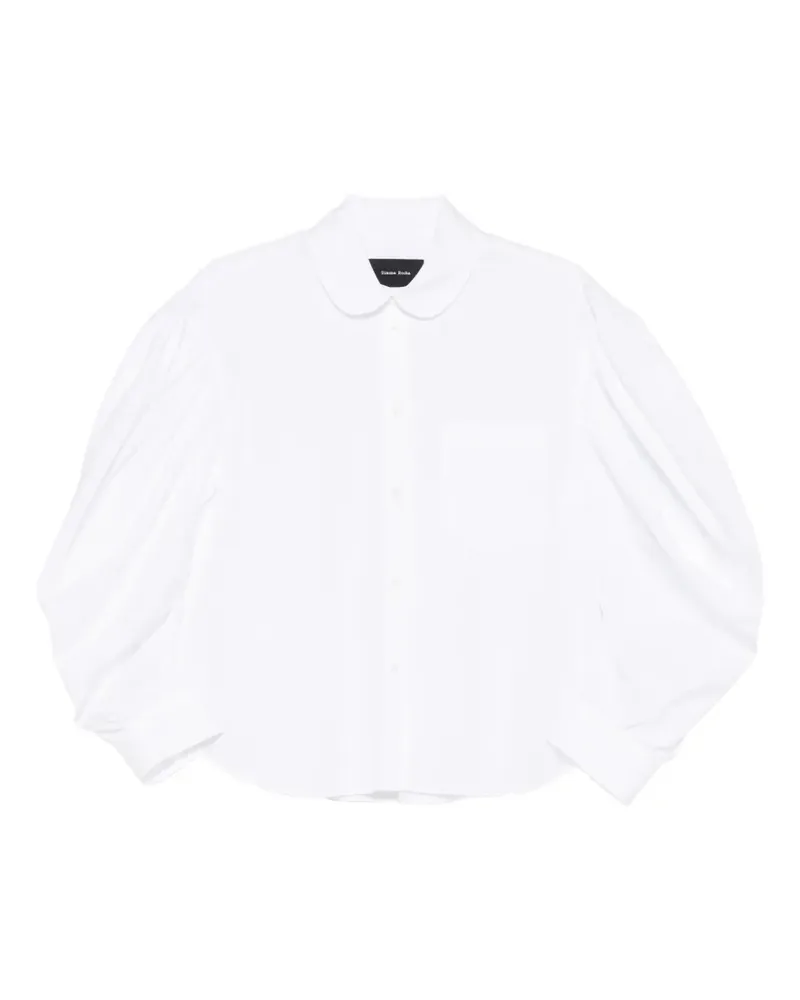 Simone Rocha draped-sleeve shirt - Weiß Weiß