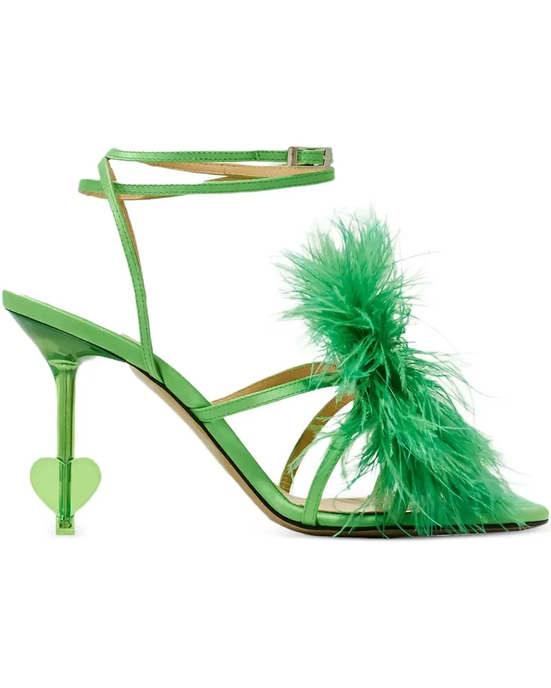 Mach & Mach Sandalen mit Kristallen - Grün Grün