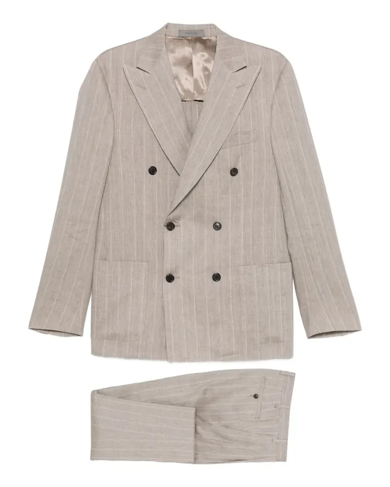 Corneliani pinstripe double-breasted suit - Grau Grau
