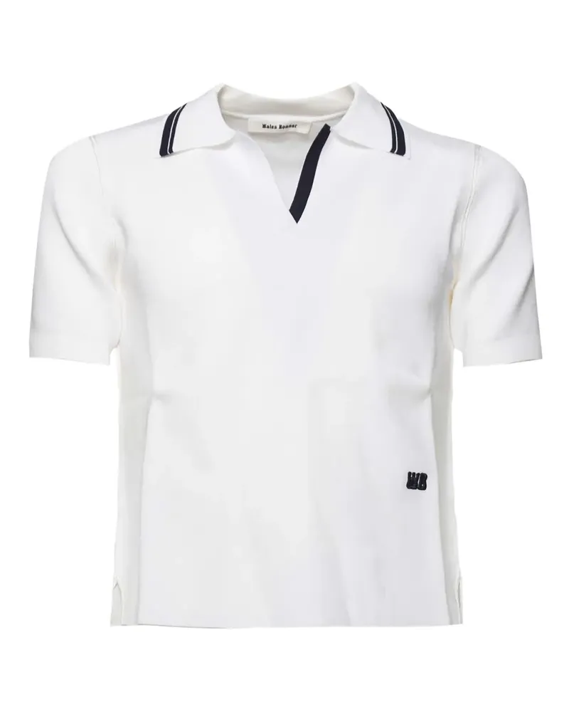 Wales Bonner Kurzärmeliges Poloshirt - Weiß Weiß
