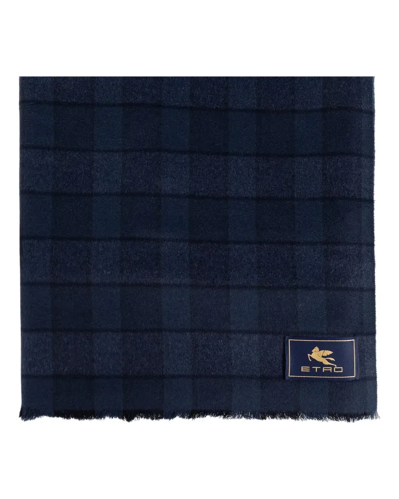 Etro Karierter Schal - Blau Blau