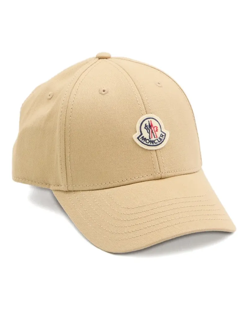 Moncler logo-patch baseball cap hat - Nude Nude