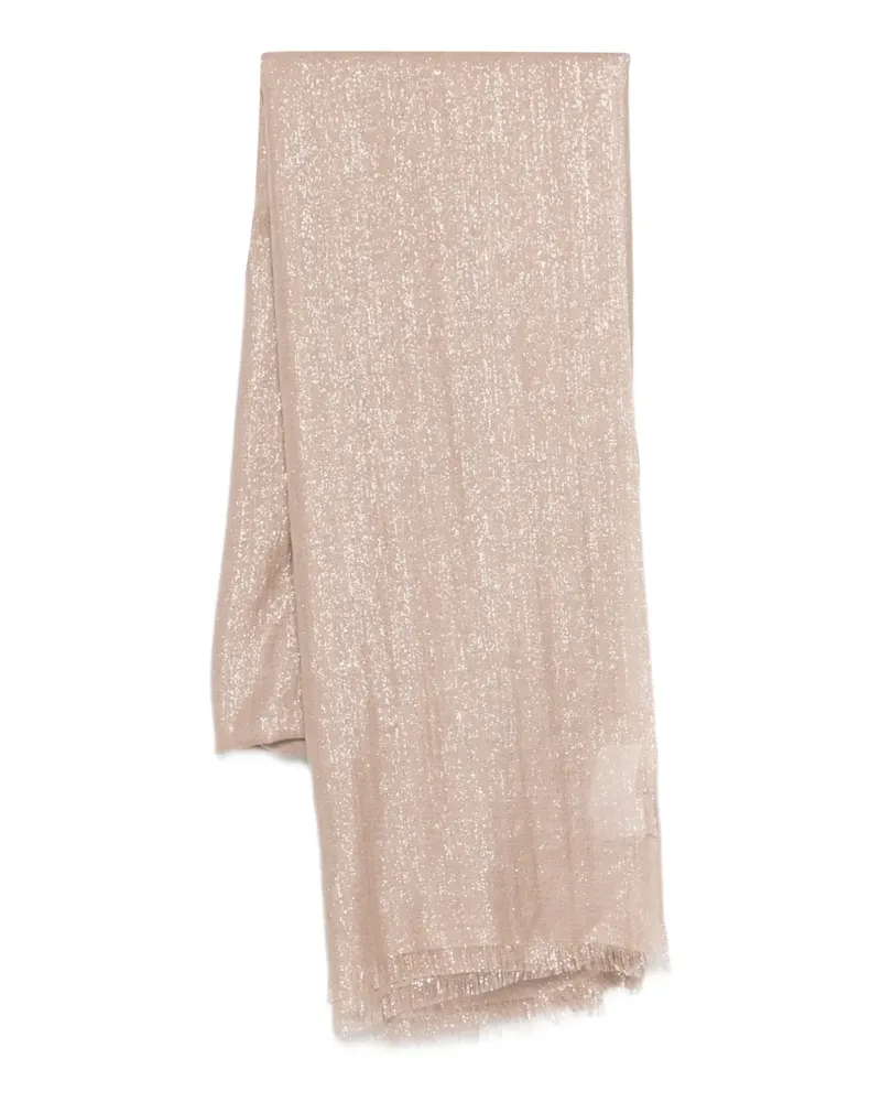 Brunello Cucinelli fringed scarf - Nude Nude