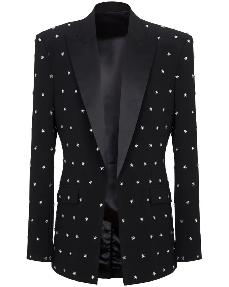 Balmain Sakko mit Stern-Stickerei - Schwarz Schwarz