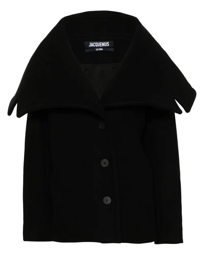 Jacquemus Le Caban Caruso Mantel - Schwarz Schwarz