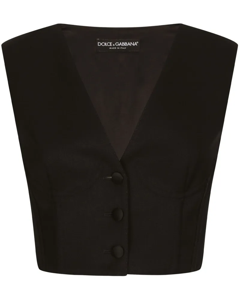 Dolce & Gabbana Cropped-Bustier - Schwarz Schwarz