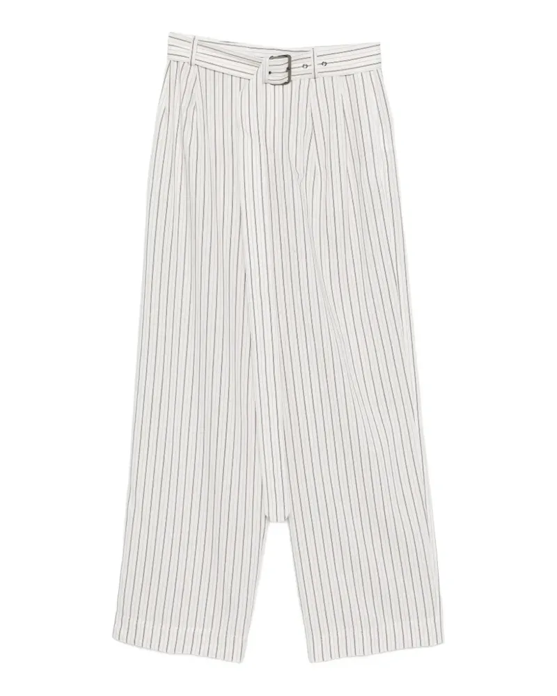 Iceberg belted pinstripe-pattern trousers - Weiß Weiß