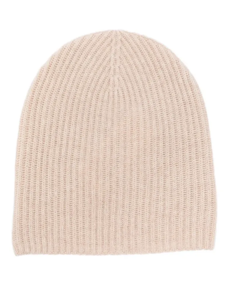 ALLUDE Gerippte Beanie - Nude Nude