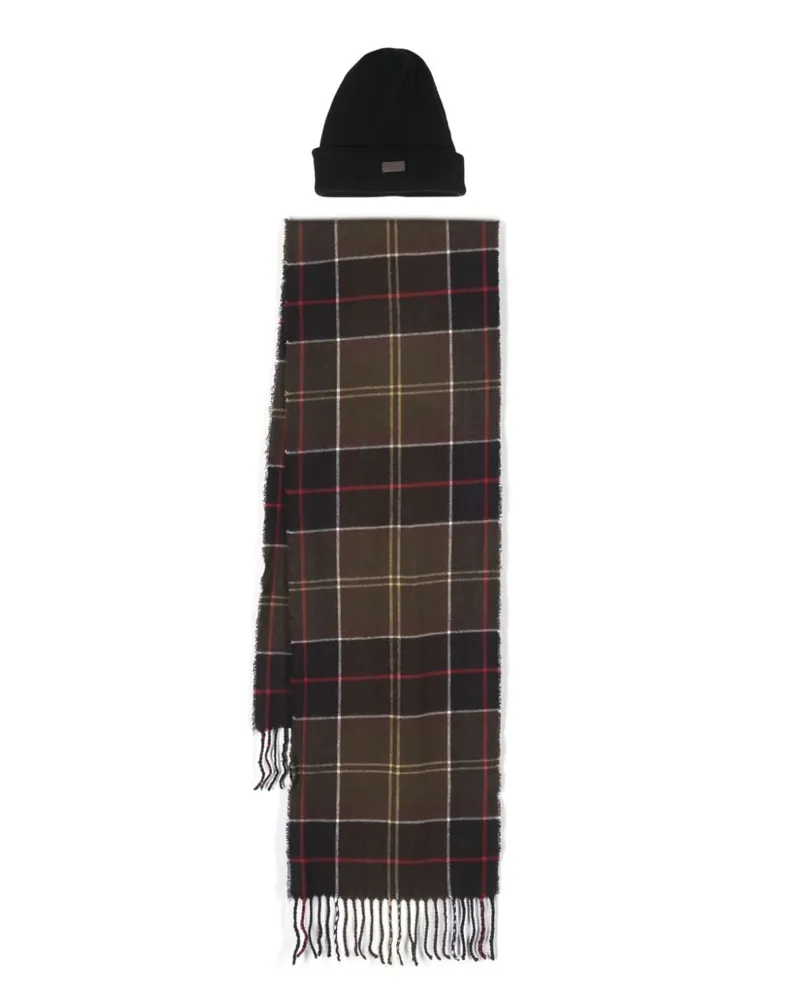 Barbour Geschenk-Set aus Swinton Beanie und Galingale Schal - Grün Grün