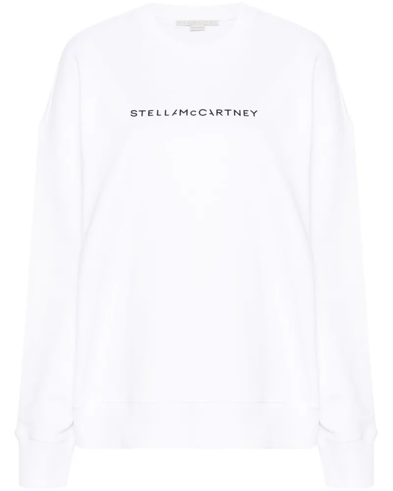Stella McCartney Sweatshirt mit Logo-Print Weiß