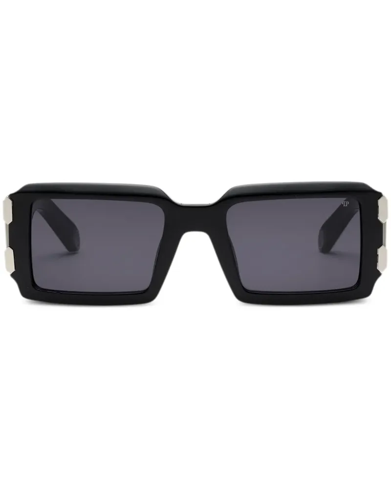 Philipp Plein Eckige Plein Eagle Sonnenbrille - Schwarz Schwarz