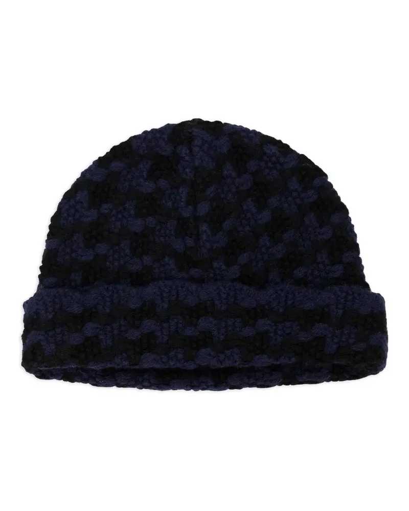 Aimé Leon Dore Beanie mit Hahnentrittmuster - Schwarz Schwarz