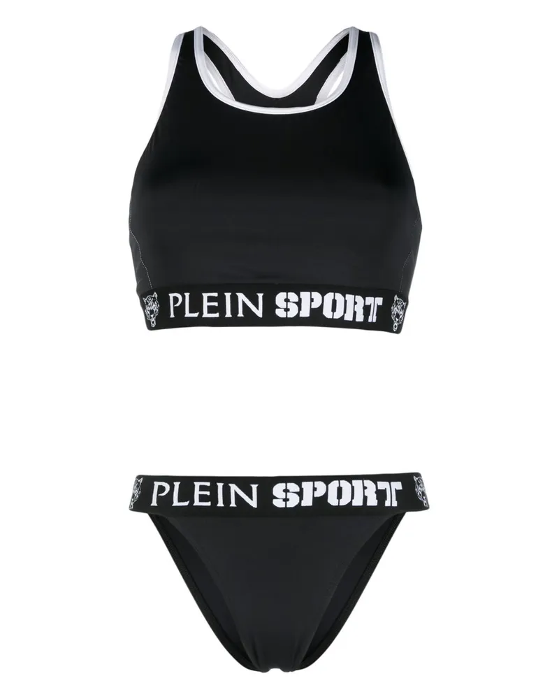 Philipp Plein Bikini mit Barock-Print Schwarz