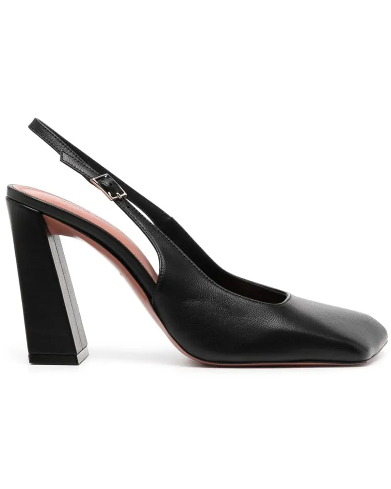 Amina Muaddi Charlotte Slingback-Pumps 95mm - Schwarz Schwarz