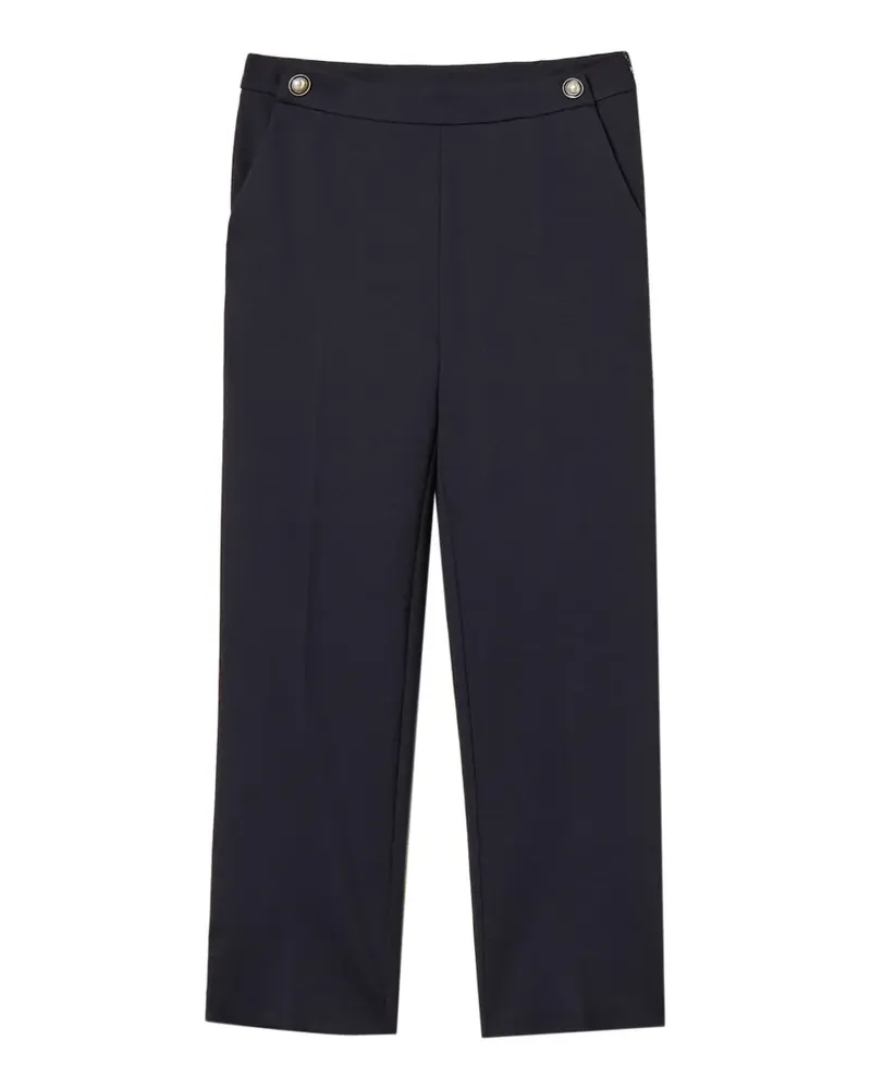 Twin-Set high-waisted cigarette trousers - Blau Blau