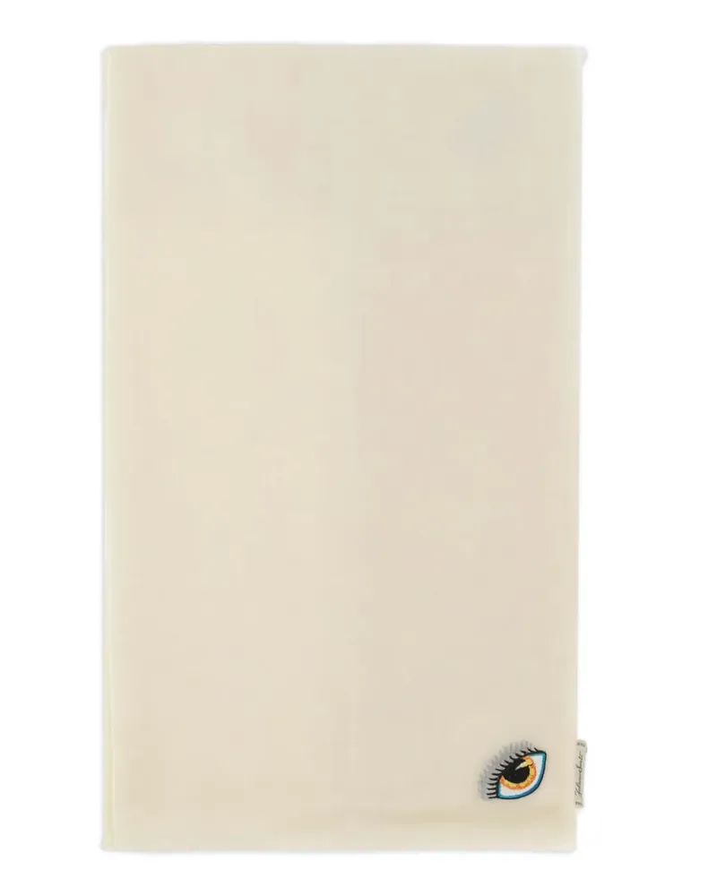 Faliero Sarti Schal mit Augenstickerei - Weiß Weiß