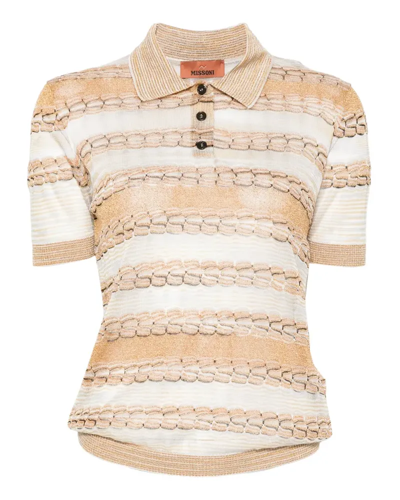Missoni Gestreiftes Poloshirt - Gold Gold