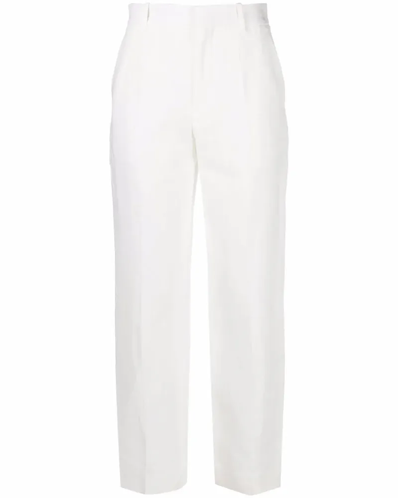 Chloé High-Waist-Hose mit geradem Bein - Weiß Weiß