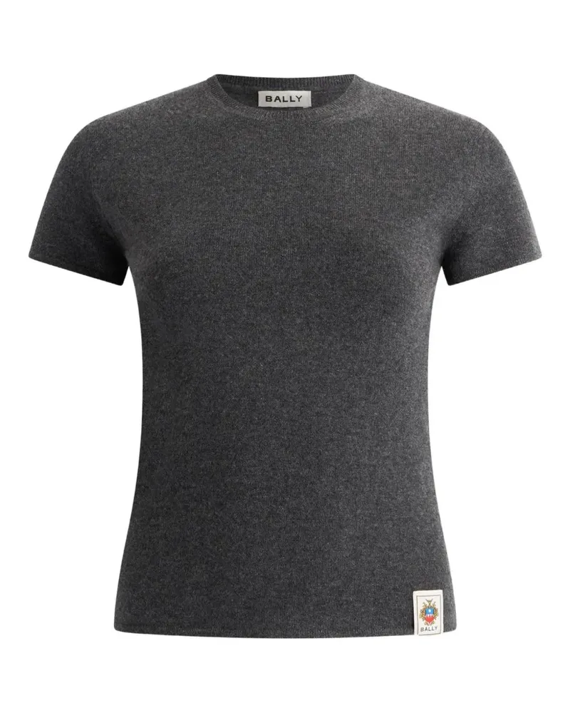 Bally T-Shirt mit Logo-Patch - Grau Grau