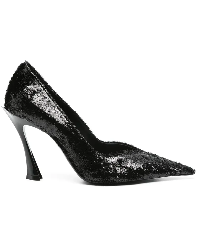 Thierry Mugler Pumps mit Glitter-Absatz 95mm - Schwarz Schwarz