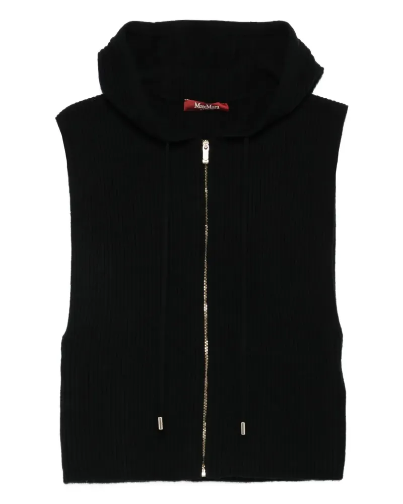 Max Mara zip-up hooded jacket - Schwarz Schwarz