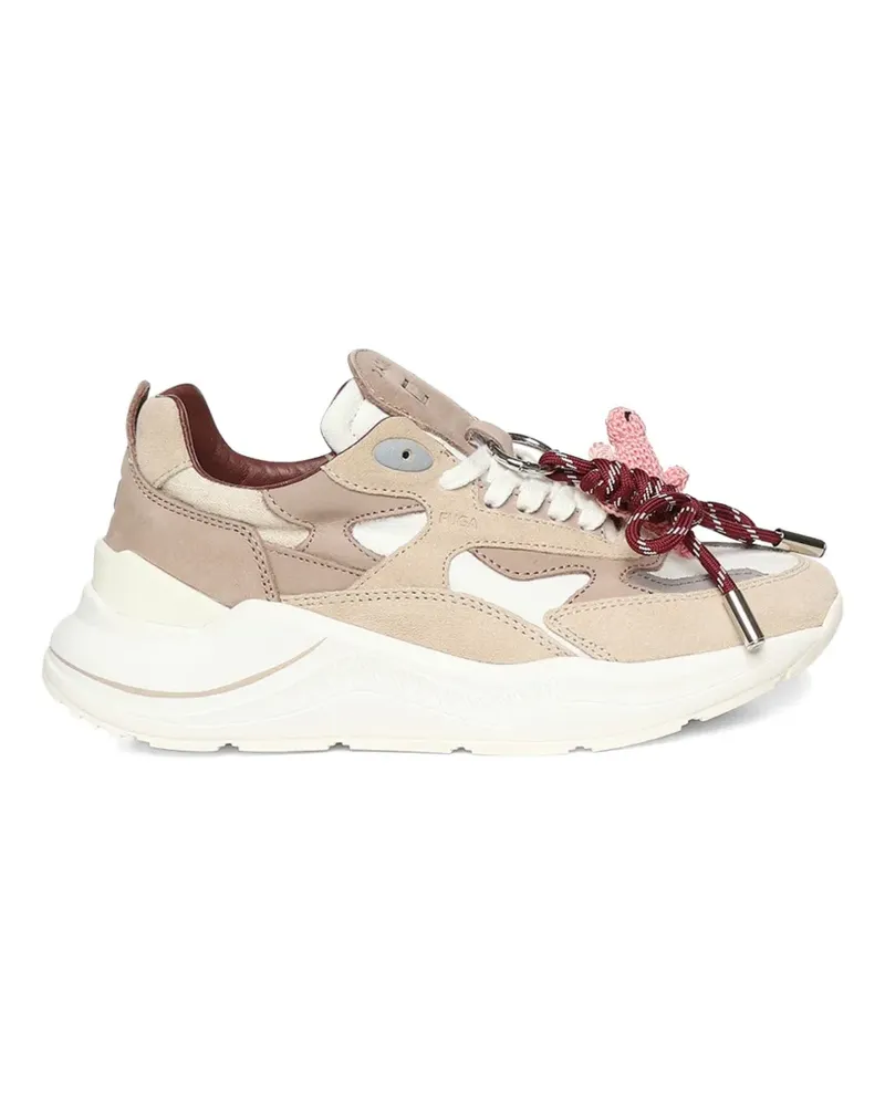 D.A.T.E. Fuga panelled sneakers - Nude Nude