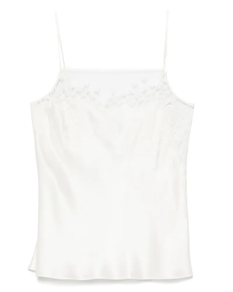 Carine Gilson Pyjamaoberteil mit Spitze - Weiß Weiß