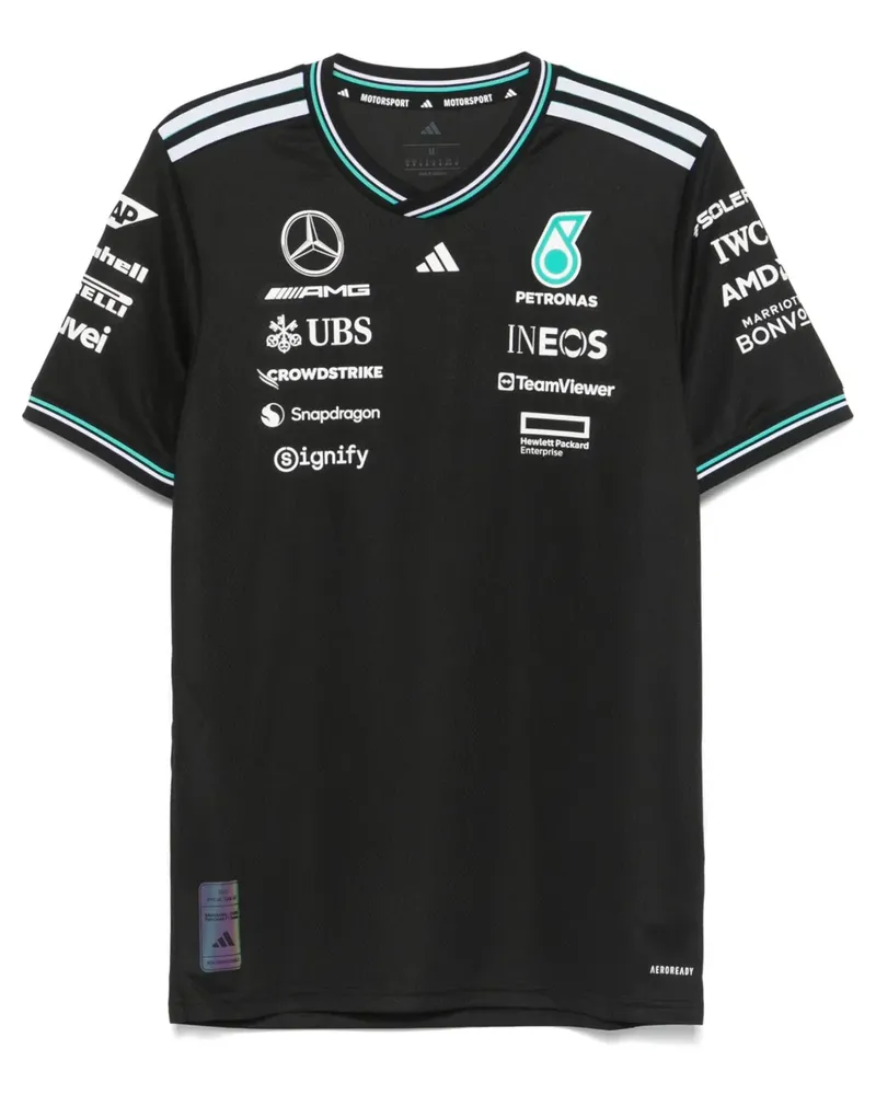 adidas Pilot Mercedes-AMG Petronas Formula One Team T-Shirt - Schwarz Schwarz