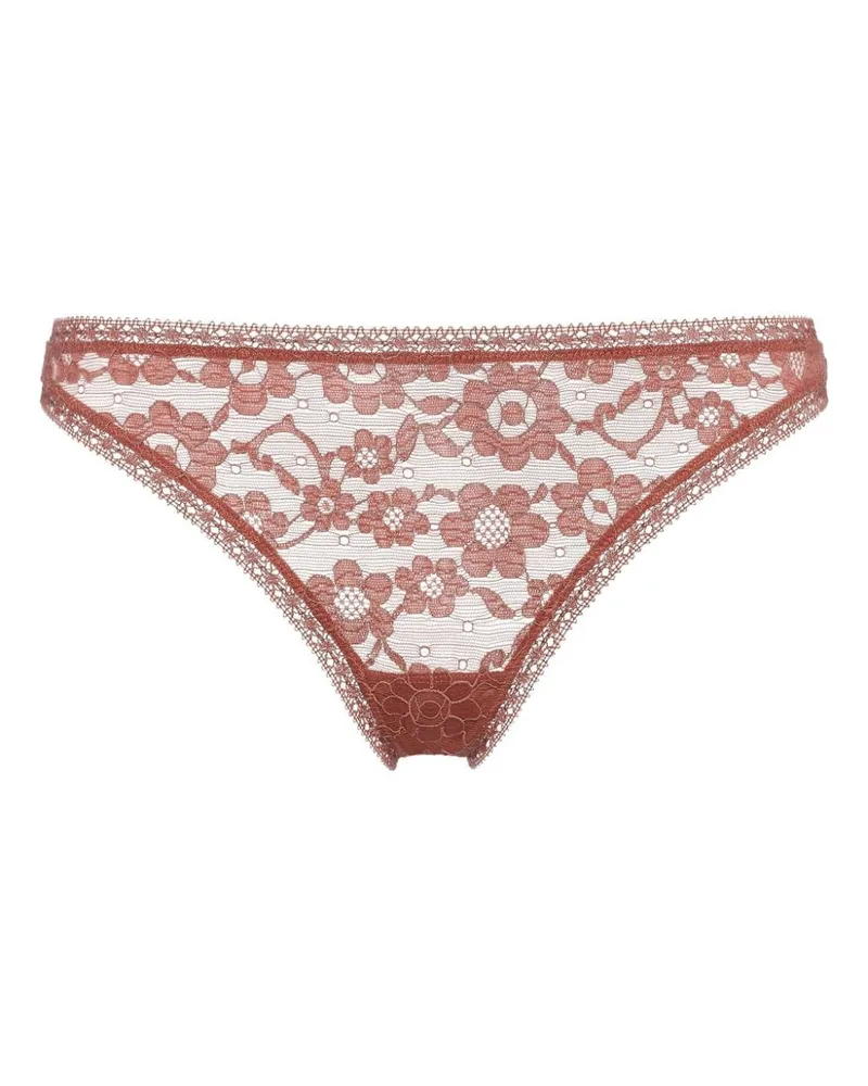 Eres Prairie Tanga-Slip aus Spitze - Braun Braun