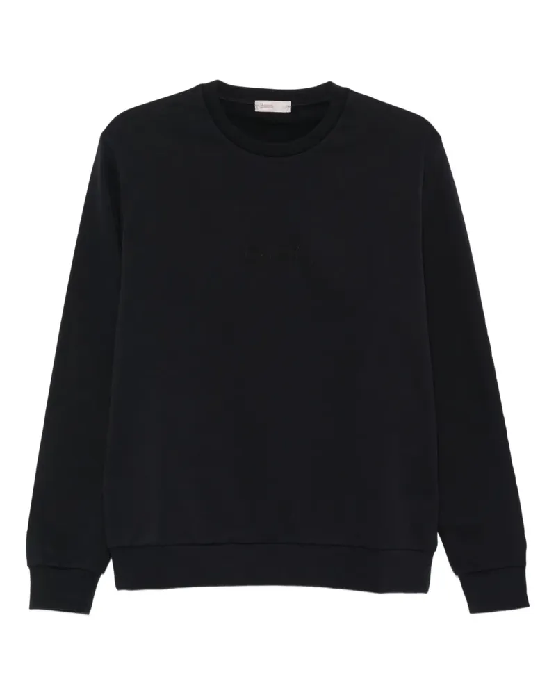 Herno Sweatshirt mit Logo-Stickerei - Schwarz Schwarz