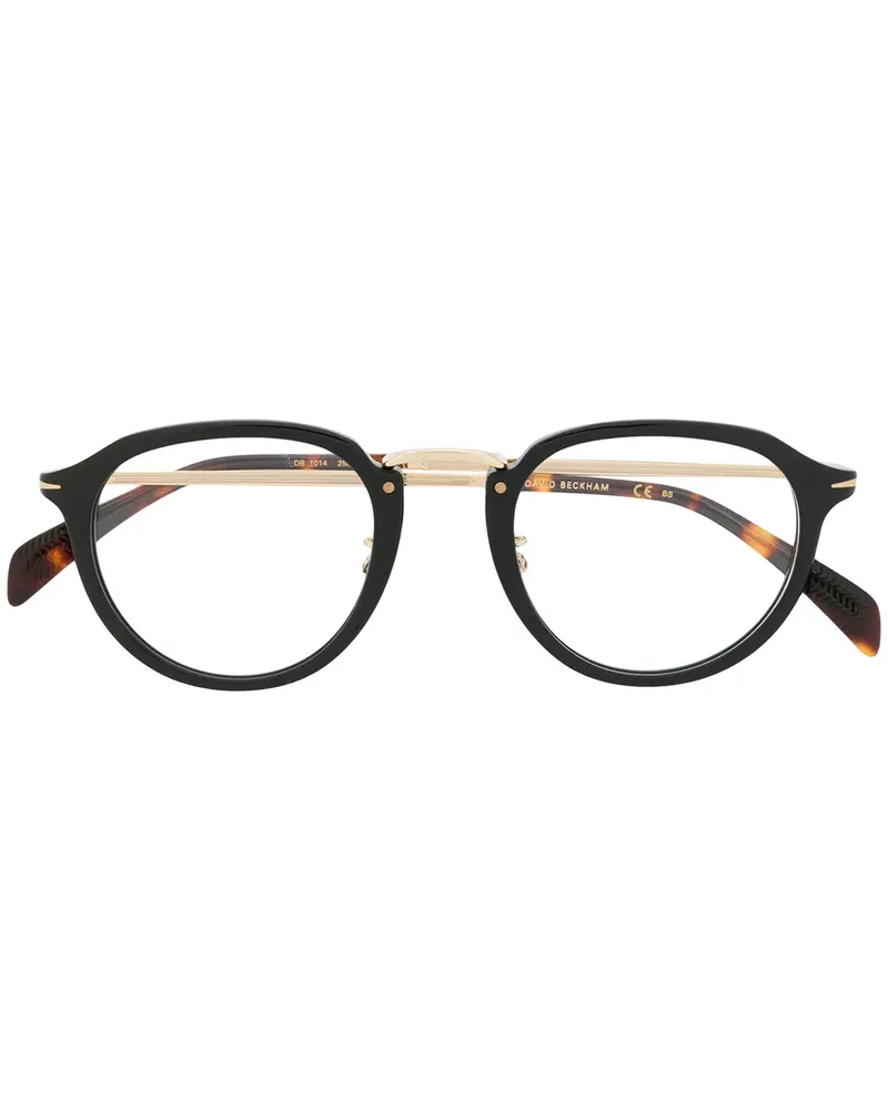 EYEWEAR by DAVID BECKHAM Runde 'DB 1014' Brille - Schwarz Schwarz