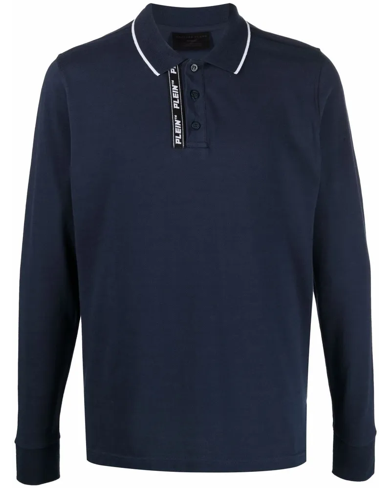 Philipp Plein Poloshirt mit Logo-Stickerei - Blau Blau