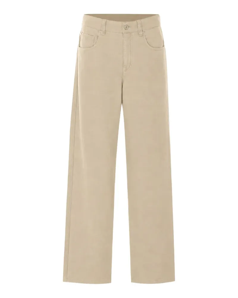 Brunello Cucinelli Hose aus Samt - Nude Nude