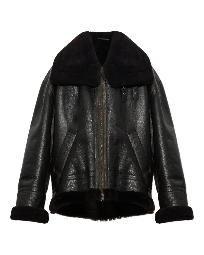Balenciaga high collar jacket in brown - Braun Braun