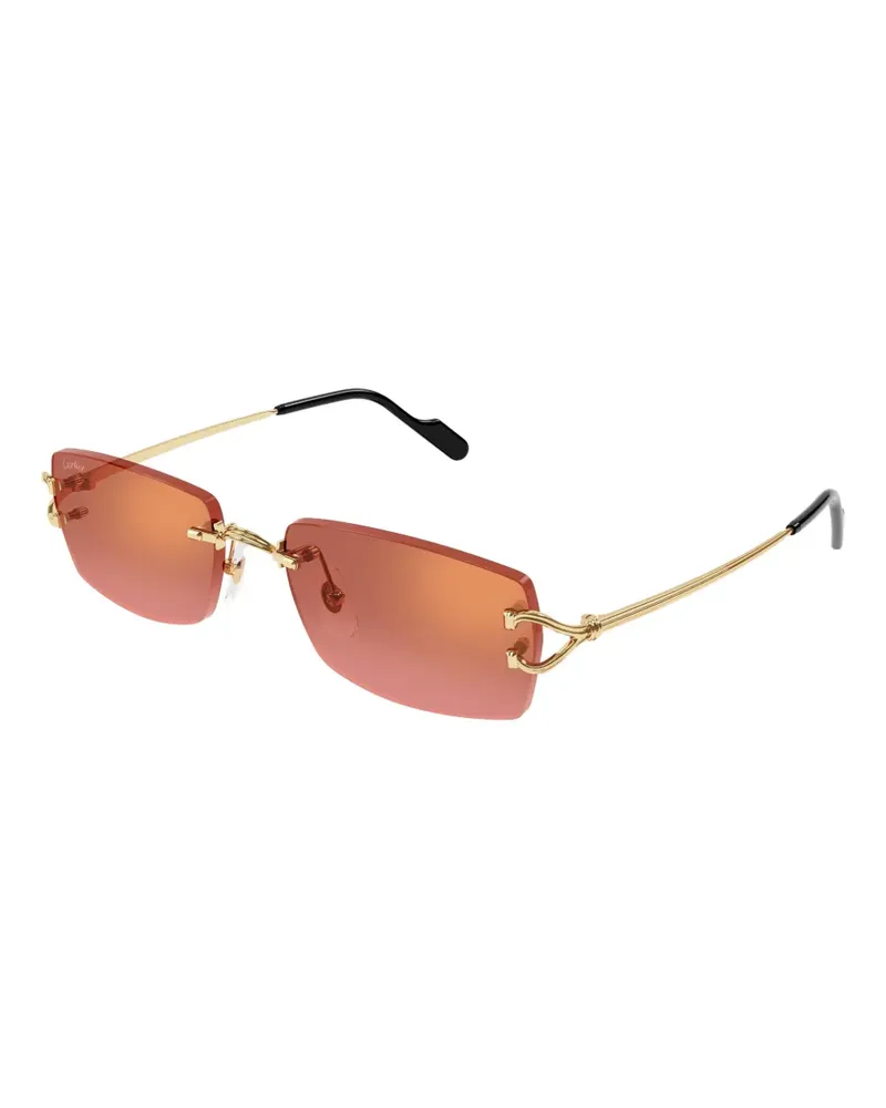 Cartier Sonnenbrille mit rundem Gestell - Gold Gold